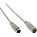 InLine PS/2 kabel,  M/V, beige, 5m