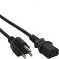 InLine Voedingskabel, netstekker VS naar IEC connector, 18 AWG, 0,5m