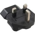 InLine® Travel Adapter England male plug to Euro female angled with safety fuse