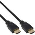 InLine HDMI High Speed Cable with Ethernet male to male gold plated black 2m