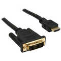 InLine HDMI-DVI Kabel  vergulde contacten, HDMI St naar DVI 18+1 St, 0,5m