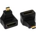 InLine  HDMI Adapter, HDMI A Female naar HDMI D Male, vergulde contacten