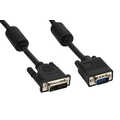 InLine DVI-A kabel  12+5 Male naar 15-pins HD Male VGA, 3m