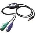 USB -> PS/2 converter, Aten UC10KM, USB plug to 2x PS/2 socket, 90cm
