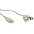 InLine USB 2.0 adapterkabel,  stekker A naar paneel jack type A, 60cm