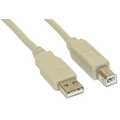 InLine USB 2.0 kabel,  beige, AM/BM, 5m