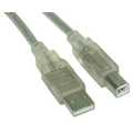 InLine USB 2.0 kabel,  A naar B, transparant, 3m