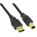InLine USB 2.0 kabel,  zwart, vergulde contacten, AM/BM, 10m