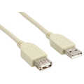 InLine USB 2.0 kabel,  beige, A M/V, 0.3m