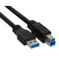 InLine USB 3.0 kabel,  AM/BM, zwart, 1.5m