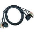 KVM cable set, ATEN DVI+USB+audio, 2L-7D02U , length 1.8m