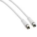 InLine SAT kabel,  2x afgeschermd, 2x F-stekker, >75dB, wit, 0.5m