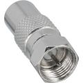 Coaxial adapter, F-plug (SAT) to IEC male plug (antenna), InLine