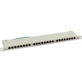 op = op InLine Patchpaneel, Cat.6, 24-voudig, 0.5U, lichtgrijs, RAL7035