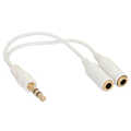 InLine Stereo Y-Cable 3.5mm Stereo male to 2x 3.5mm Stereo jacks white / gold