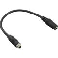 InLine Audio adapter cable, 3.5mm Stereo female to female, with tread, 0.2m