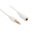 InLine Audiokabel,  3.5mm M/V, Stereo, wit/goud, 2m