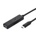 VALUE USB 2.0 Verleng kabel met actieve Repeater, A - C, zwart, 15 m