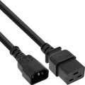 InLine Power adapter cable, IEC-60320 C14 to C19, 3x1,5mm2, max. 10A, black, 2m