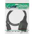 InLine Power Cable C14 plug to German Type F socket black 3m