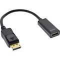 InLine DisplayPort male to HDMI female,  4K/30Hz, black 0.15m