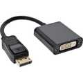 InLine DisplayP Adapterkabel, DisplayPort Male naar DVI-D 24+1 F, zwart, 0.15m