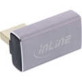 InLine DisplayPort 1.4 Adapter, DisplayPort St/ Bu, 90° vertical left, 8K