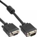 InLine S-VGA kabel,  zwart, 15HD M/F, 0.5m