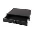 2HE, afsluitbare lade voor 19 inch server- en patchkasten