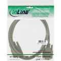 InLine Seriële kabel,  gegoten, DB9M/V, 1:1, 2m, beige