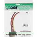 InLine  SATA Strom-Y-Kabel, SATA Bu an 2x SATA St gewinkelt, 0,15m