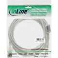 InLine USB 2.0 kabel,  transparant, AM/BM, met ferrietkern, 3m