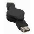 InLine USB kabel,  A stekker naar A socket, intrekbaar, 1.2m