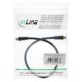 InLine SAT kabel premium,  2x afgeschermd, 2x F-stekker, >85dB, zwart, 0.5m