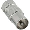 Coaxial adapter, F-plug (SAT) to IEC male plug (antenna), InLine