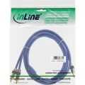 InLine Audiokabel,  Premium, vergulde contacten, 2x Tulpplug naar 3.5mm M, 5m
