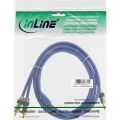 InLine Audiokabel,  Premium, vergulde contacten, 2x Tulpplug naar 3.5mm M, 7m