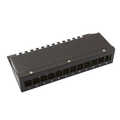 VALUE Keystone module houder, 12 Poorts, zwart