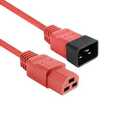 Voedingskabel C20 male - C21 female 1,5mm2 Rood 1 meter Pronetwork