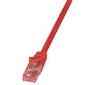 Patch Cable Cat.6 UTP red 0,25 m LogiLink