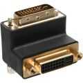 InLine DVI-I adaptor, 90° angled, digital + analog, 24+5 M/F, black