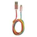 LC-Power USB A to Lightning cable, rainbow glitter, 1m