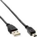InLine USB mini kabel,  A Male naar mini B Male (5-pins), 2m