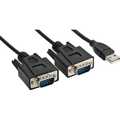 InLine USB 2.0 to 2x Serial Adapter Cable USB-A to 2x 9 Pin Sub-D male 1.5m