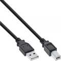 InLine USB 2.0 kabel Type A naar Type B, zwart, 2m