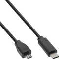 InLine USB 2.0 cable, USB-C plug to Micro-B, black, 1m