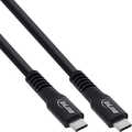 InLine USB4 cable, USB-C male/male, 4K 60Hz, 60W, TPE/aluminium, black, 7,5m