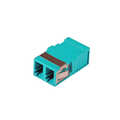 Fibre Adapter LC Duplex Multimode, without flange, aqua