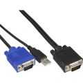 InLine KVM kabelset,  USB, voor 19Inch (48.26cm) KVM schakelaar, lengte 1.8m