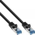 InLine Patch cable, Cat.6A, S/FTP, PE outdoor, black, 0,5m